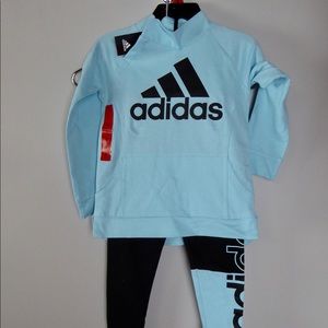 Adidas Track Suit Set Tights Leggings Colorblock
